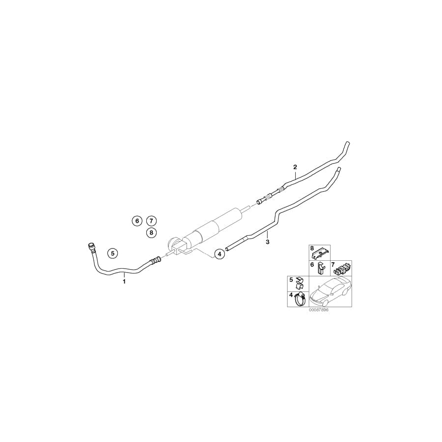 Genuine BMW 16122229738 E36 Bracket (Inc. Z3 M)