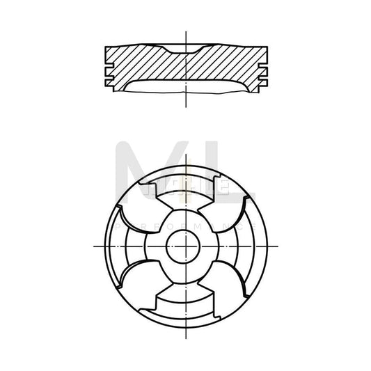 MAHLE ORIGINAL 001 02 01 Piston 87,5 mm, with cooling duct, with piston ring carrier | ML Performance Car Parts