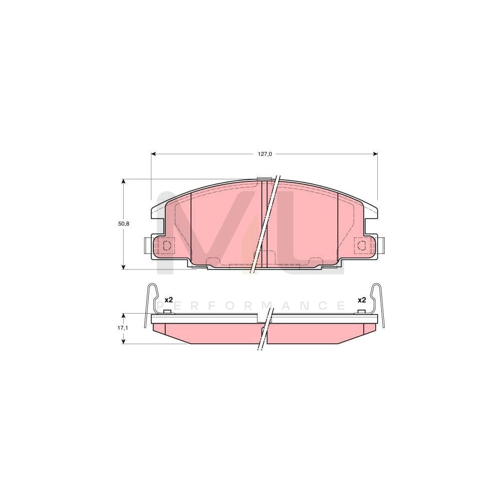 TRW Gdb3161 Brake Pad Set With Acoustic Wear Warning