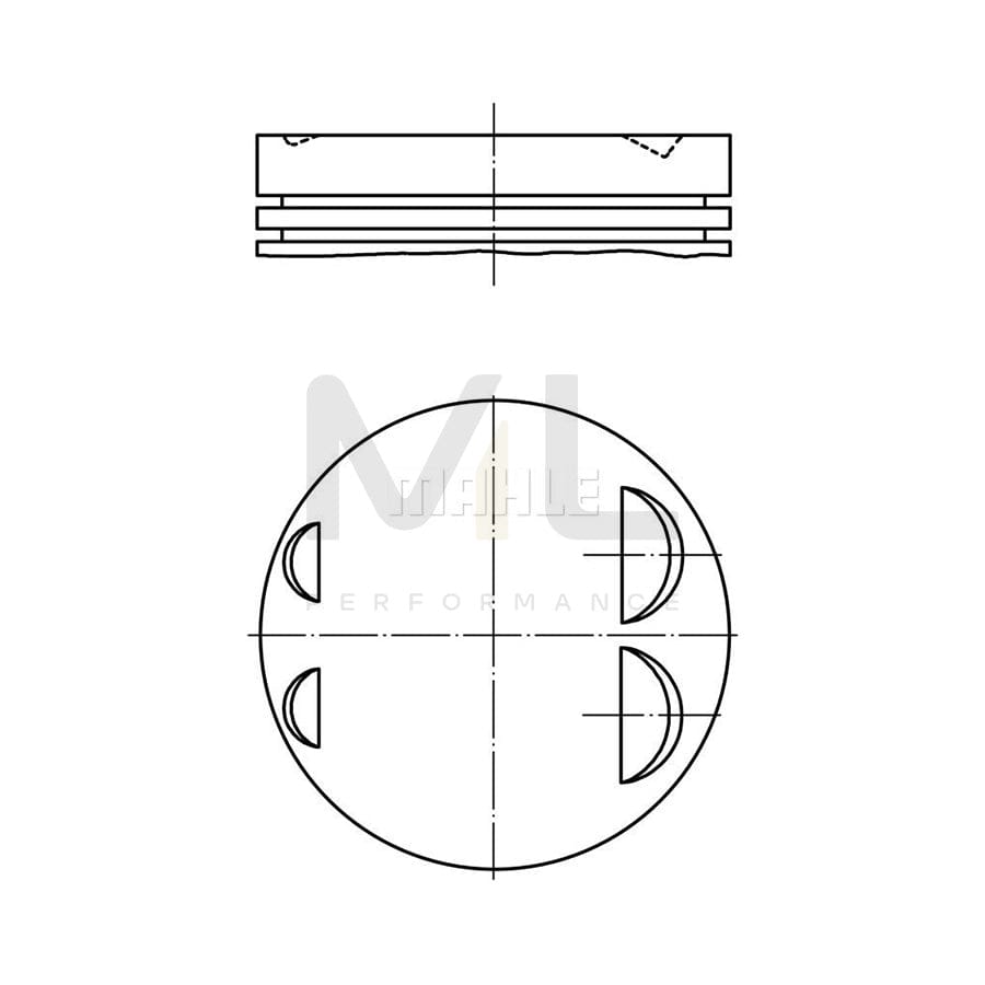 MAHLE ORIGINAL 083 07 01 Piston for BMW 7 (E38) 84,25 mm, without cooling duct | ML Performance Car Parts