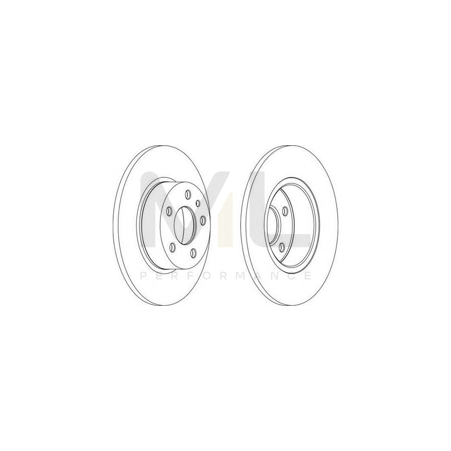 Ferodo DDF067-1 Brake Disc Solid, With Bolts/Screws  - Pair