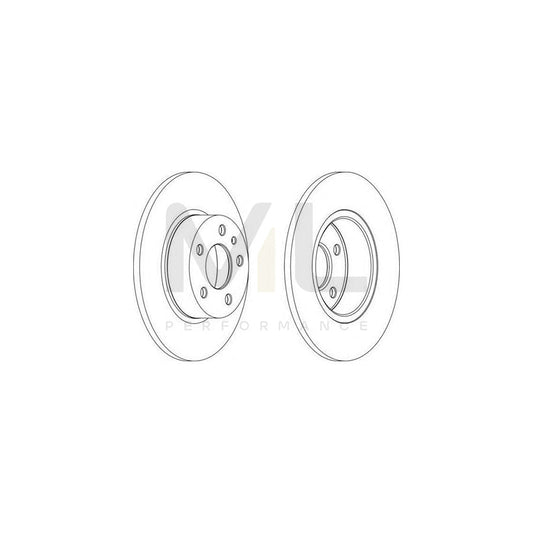 Ferodo DDF067-1 Brake Disc Solid, With Bolts/Screws  - Pair