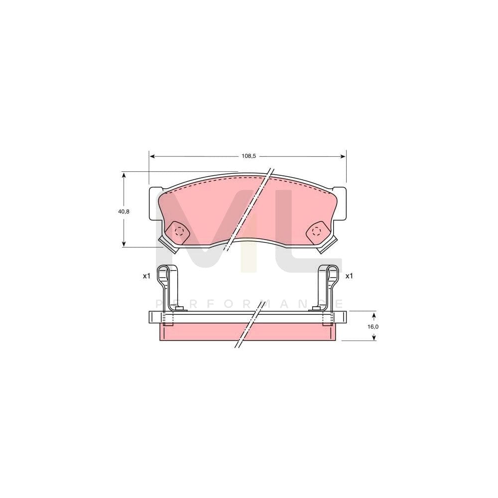 TRW Gdb732 Brake Pad Set Incl. Wear Warning Contact