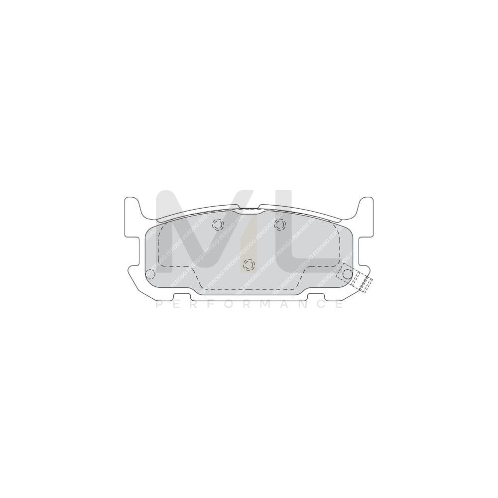 Ferodo Premier FDB1755 Brake Pad Set for Mazda Mx-5 II (Nb) With Acoustic Wear Warning, Without Accessories