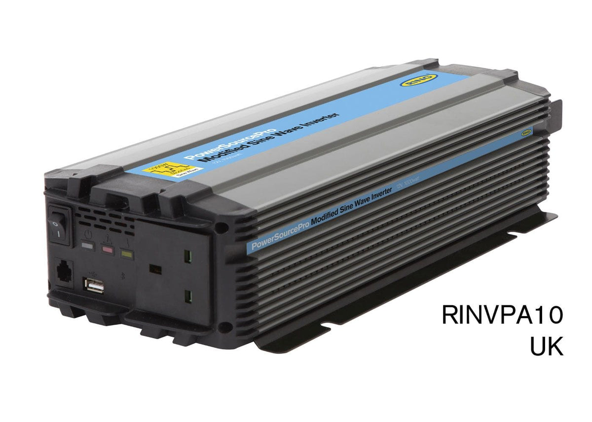 RING RINVMA10 12V DC to 230V AC, 1000W Modified Sine Wave Inverter (1 x UK Socket)