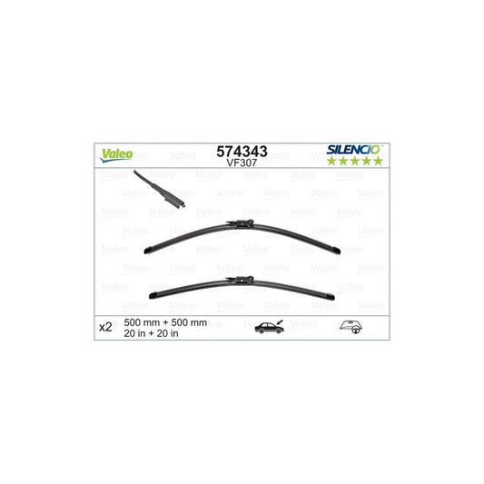 Valeo Silencio Flat Blade Set, Silencio X.Trm 574343 Wiper Blade For BMW 1 Series