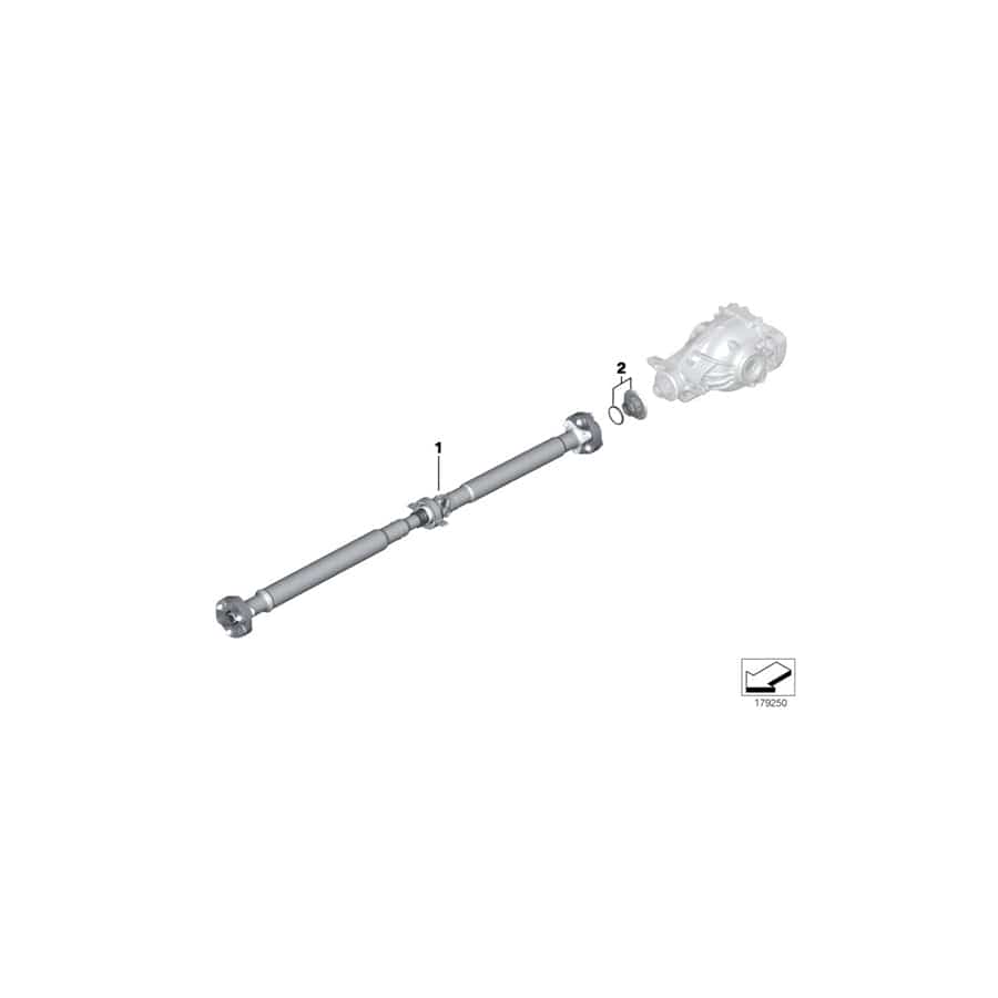 Genuine BMW 26108605186 F23 F22 Manual Drive Shaft Transmission L=1432mm (Inc. M240i)