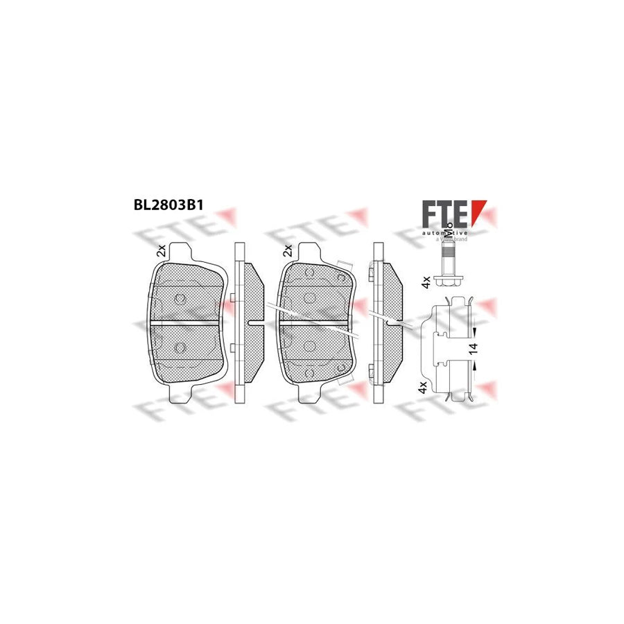 FTE Bl2803B1 Brake Pad Set