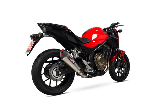 Scorpion RHA176TEO Honda Serket Taper Slip-On - Titanium Sleeve (CB500 F / CB500 X) | ML Performance UK UK