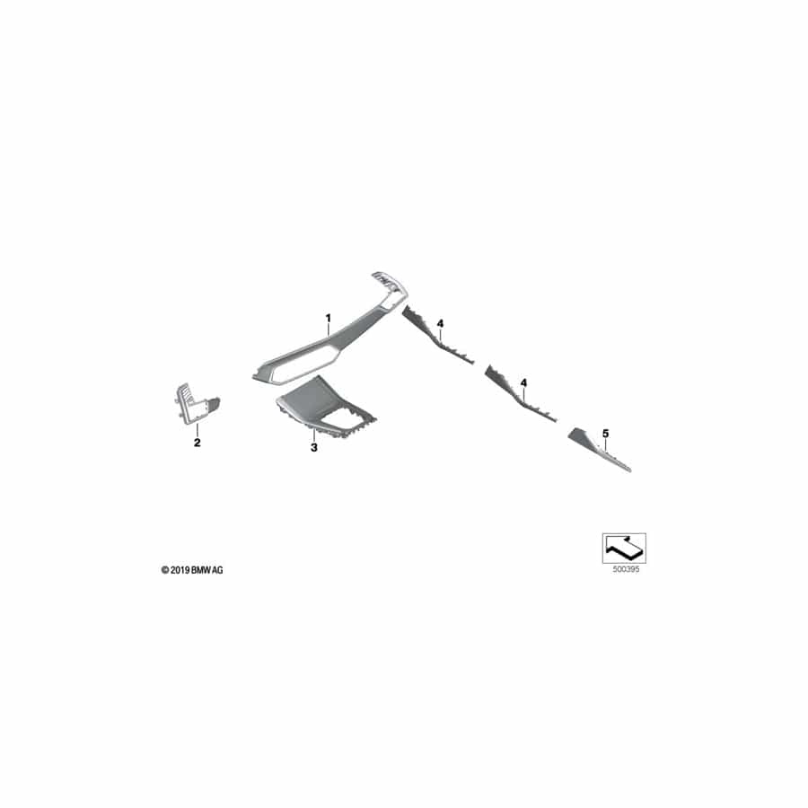 Genuine BMW 51457996324 G07 Cover Pan.Inst.Pan.Fineline Front Pass. SCHWARZ (Inc. X7 30dX, X7 40iX & X7 M50dX)