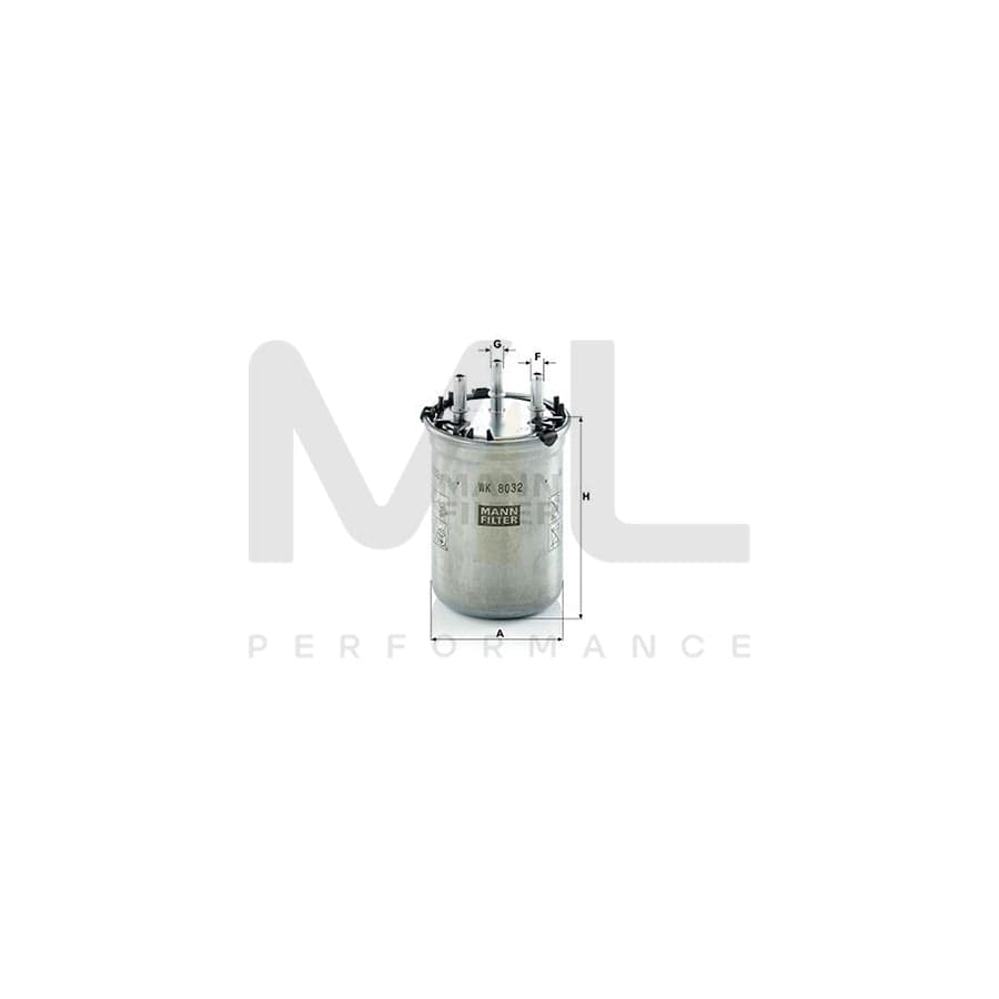 MANN-FILTER WK 8032 Fuel filter for AUDI A1 In-Line Filter