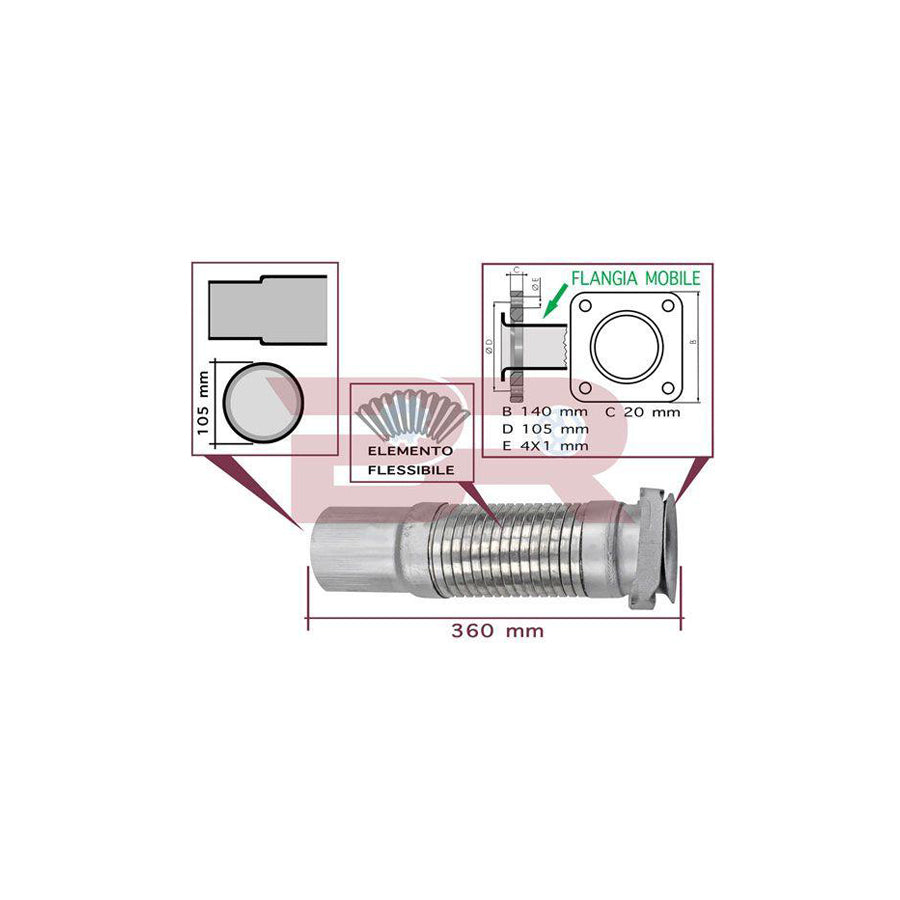 Botto Ricambi Brm2322 Exhaust Pipe