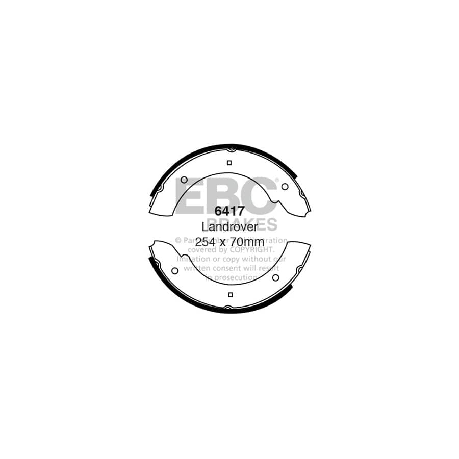 EBC 6417 Land Rover Rear Brake Shoes 1 | ML Performance UK Car Parts