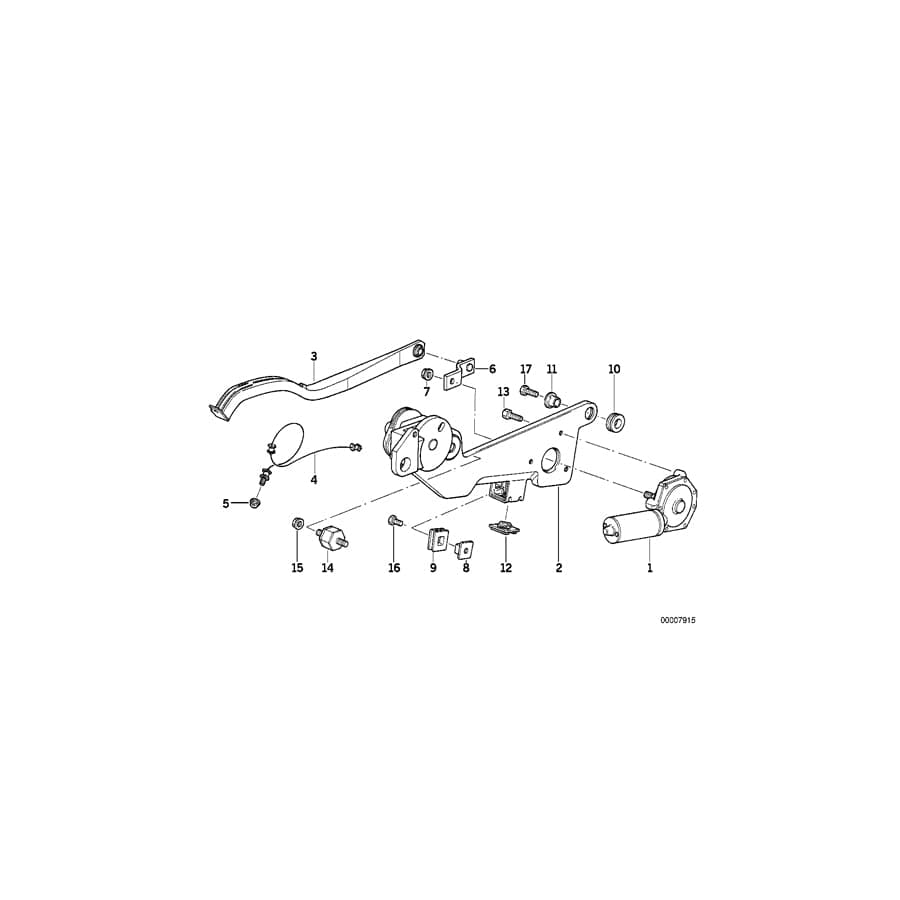 Genuine BMW 61628351859 E34 Motor Crank Arm (Inc. 530i, 525i & 520i)
