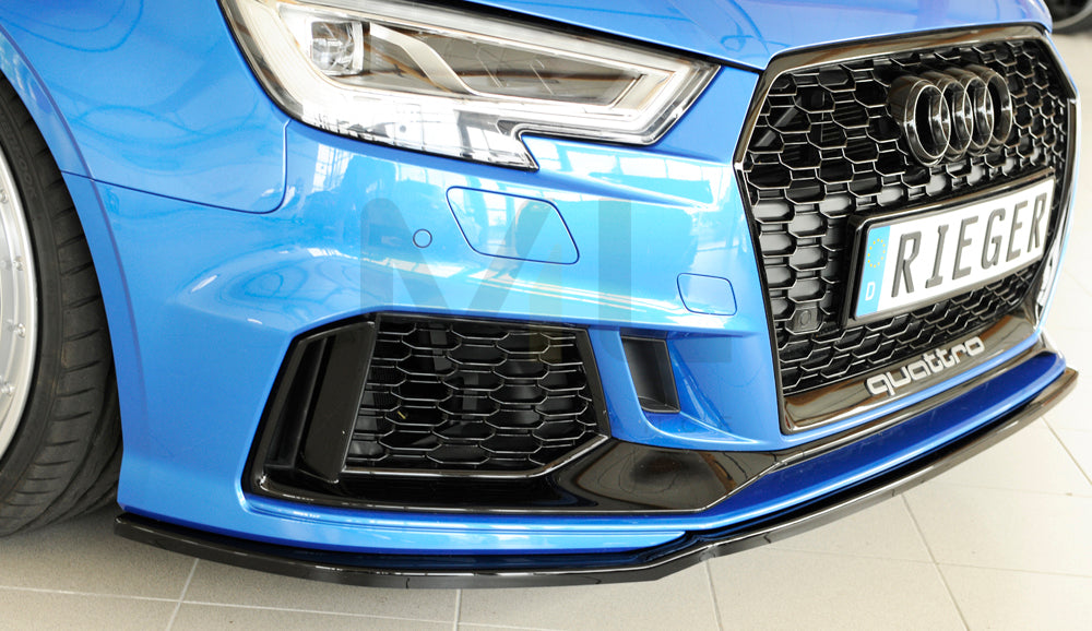 Rieger 00088161 Audi 8V RS3 Front Splitter 2 | ML Performance UK Car Parts