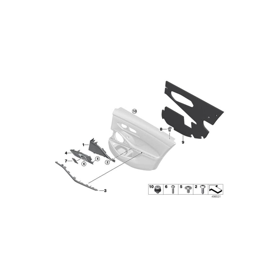 Genuine BMW 51427479153 G20 G21 Acoustic Felt, Rear Left (Inc. 330dX, 320d & 330e)