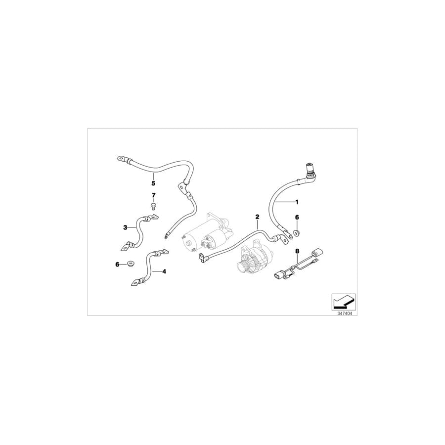Genuine BMW 12427789231 E60 E90 Lead For Preheater System (Inc. 635d, 330xd & 525d)