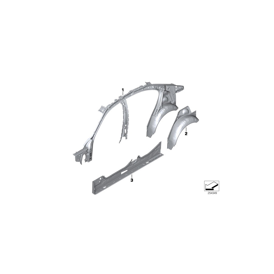 Genuine BMW 41217297941 F31 F30 Wheel-House Inner Panel, Rear Left (Inc. 330d, 320d & 330i)