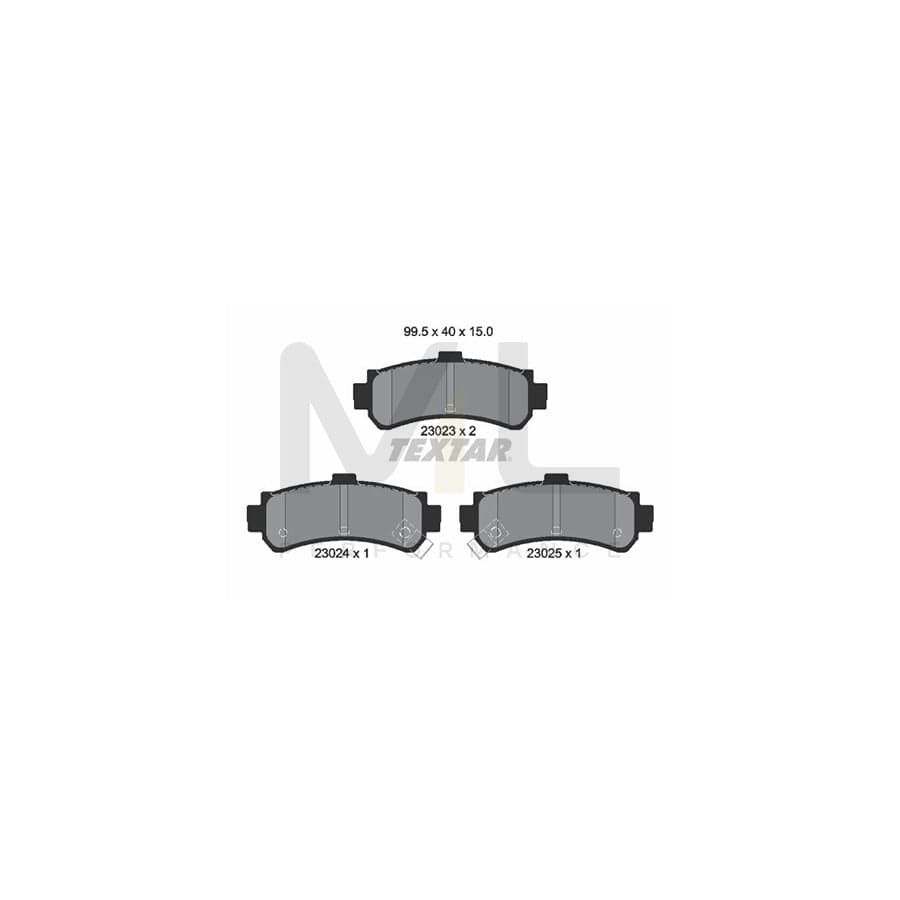 TEXTAR 2302301 Brake pad set with acoustic wear warning