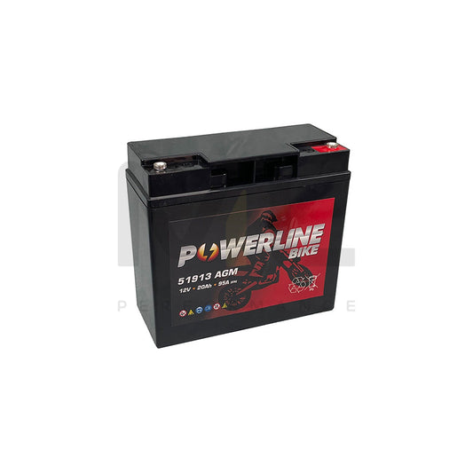 Powerline 51913 BMW Motorcycle Battery 12V 20Ah (12V20P)