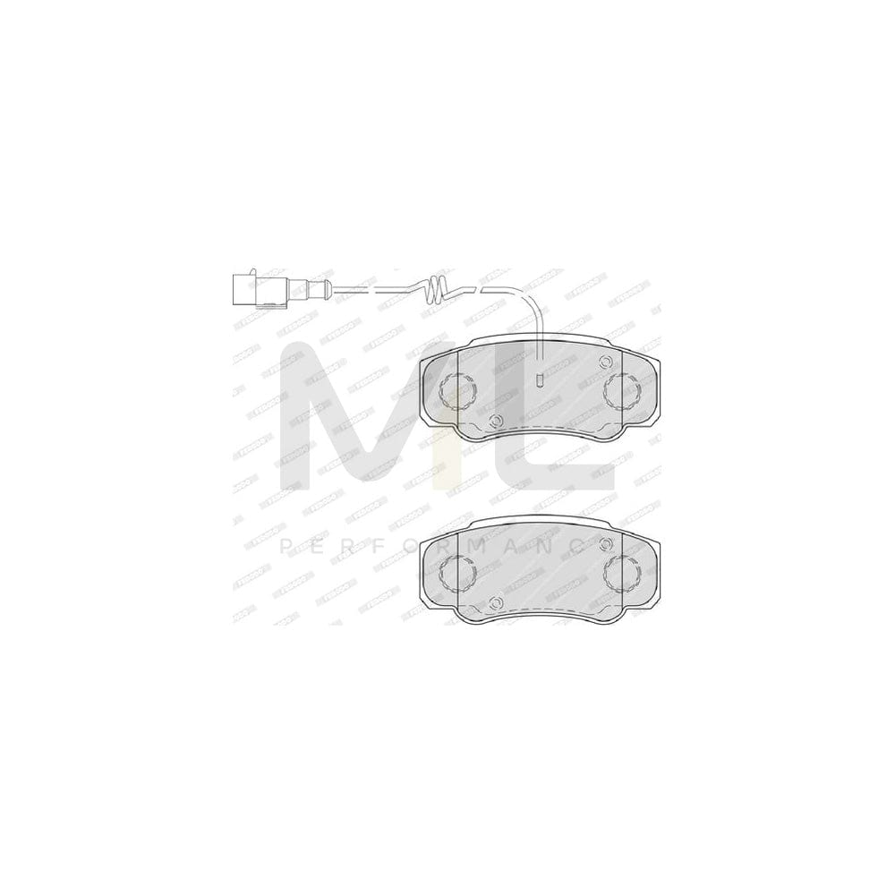 Ferodo Premier Eco Friction FVR4054 Brake Pad Set Incl. Wear Warning Contact, With Brake Caliper Screws, With Accessories