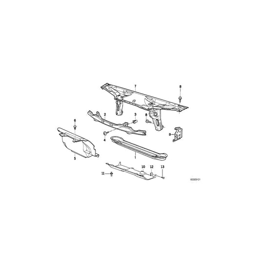 Genuine BMW 41111957186 E34 E32 Cross Member Front (Inc. 520i, 750iL & M5) | ML Performance UK Car Parts