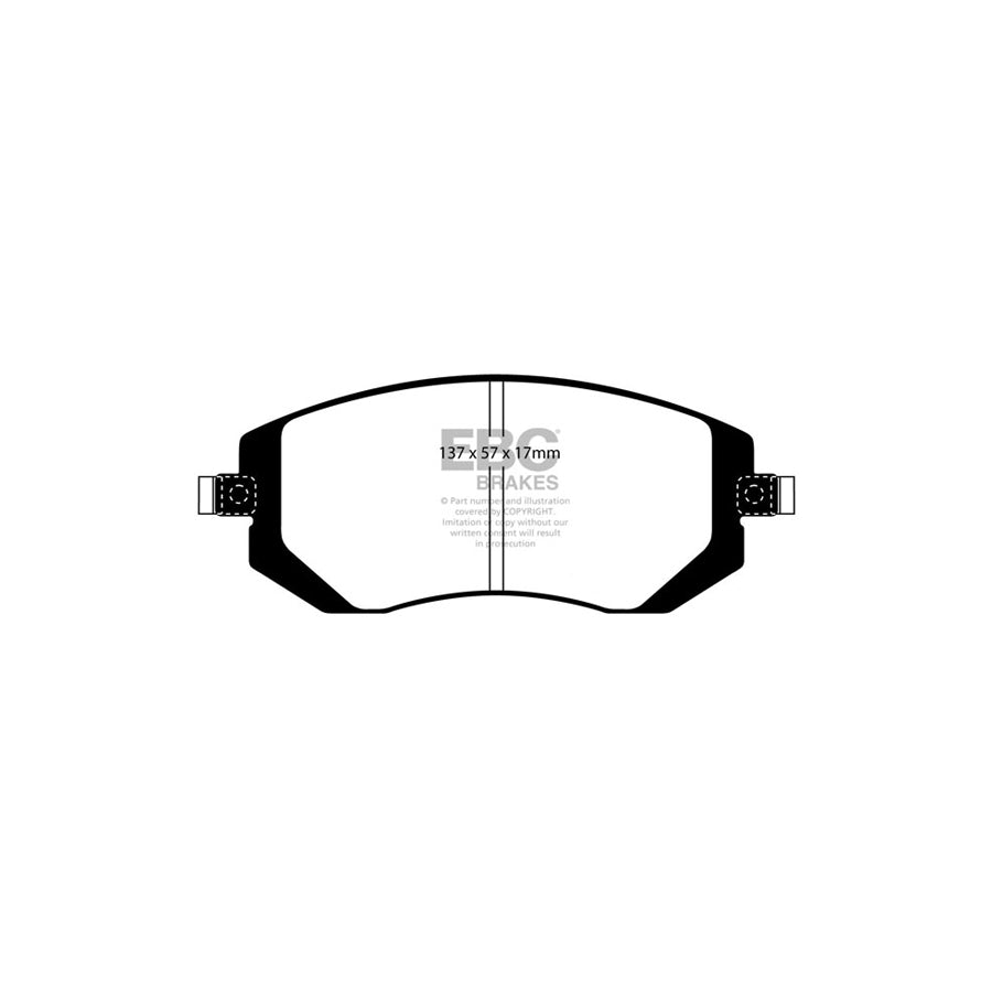 EBC PD02KF567 Subaru Redstuff Front Brake Pad & Plain Disc Kit - Akebono Caliper (Inc. Impreza & Legacy) 2 | ML Performance UK Car Parts
