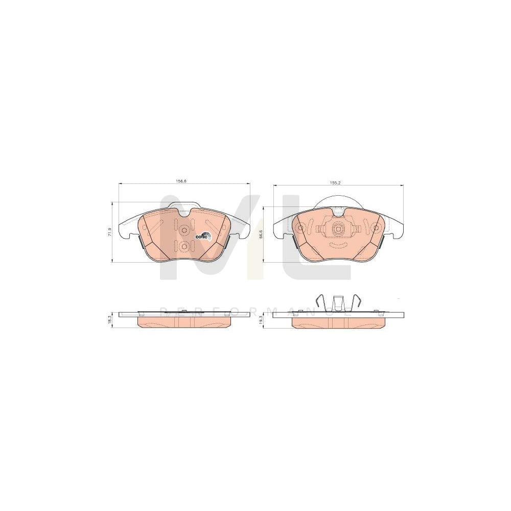 TRW Gdb1925 Brake Pad Set Cotec, Not Prepared For Wear Indicator