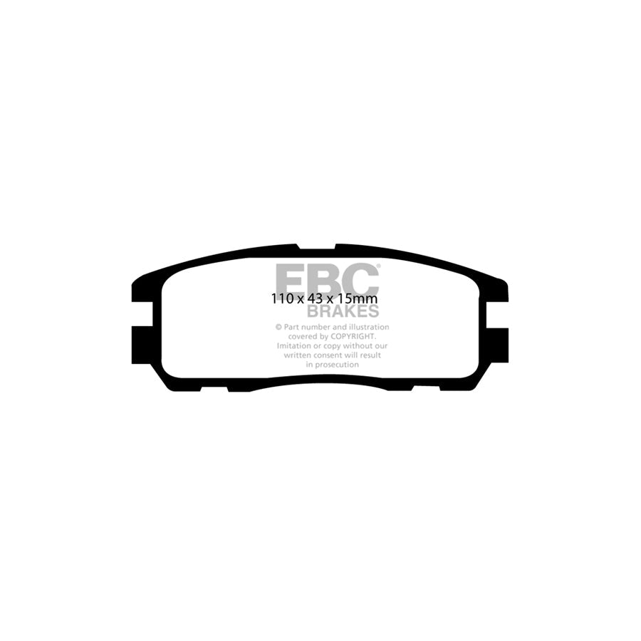 EBC PD01KR384 Isuzu Opel Vauxhall Greenstuff Rear Brake Pad & Plain Disc Kit - Akebono Caliper (Inc. Trooper, Frontera, Monterey) 2 | ML Performance UK Car Parts