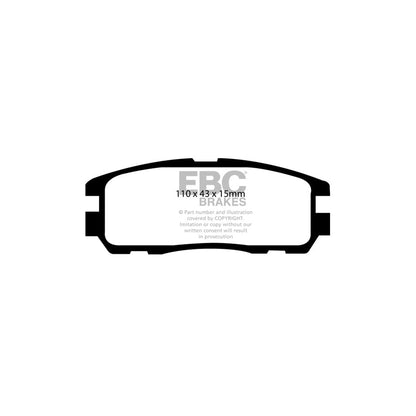 EBC PD01KR384 Isuzu Opel Vauxhall Greenstuff Rear Brake Pad & Plain Disc Kit - Akebono Caliper (Inc. Trooper, Frontera, Monterey) 2 | ML Performance UK Car Parts