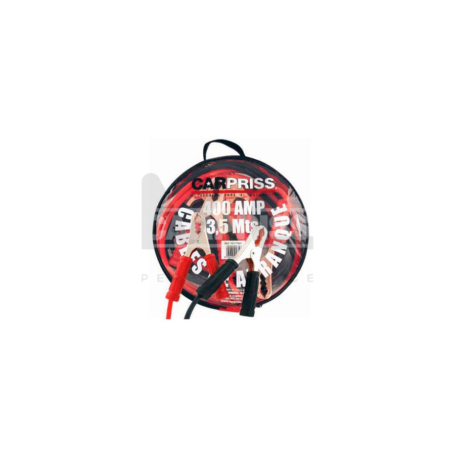 CARPRISS 70177641 Jump leads with steel plate pliers, with overvoltage protection, with storage bag, 400A, Current-carrying capacity: 400A