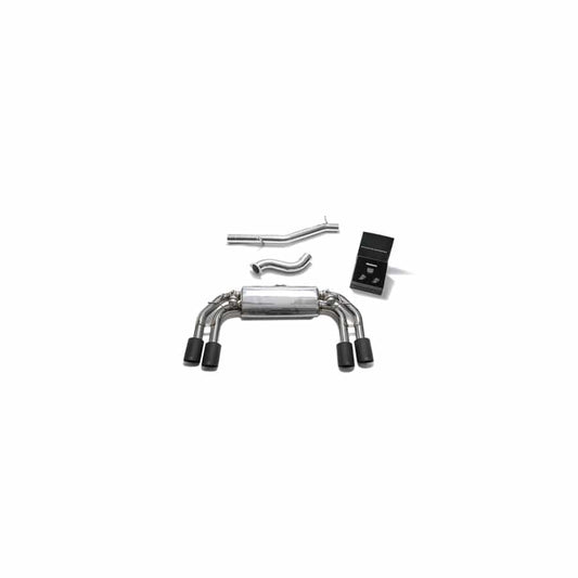 Armytrix VW7R2-QS38M Valvetronic Exhaust System Volkswagen Golf R MK7.5 2016-2019 with Quad Matte Black 4"