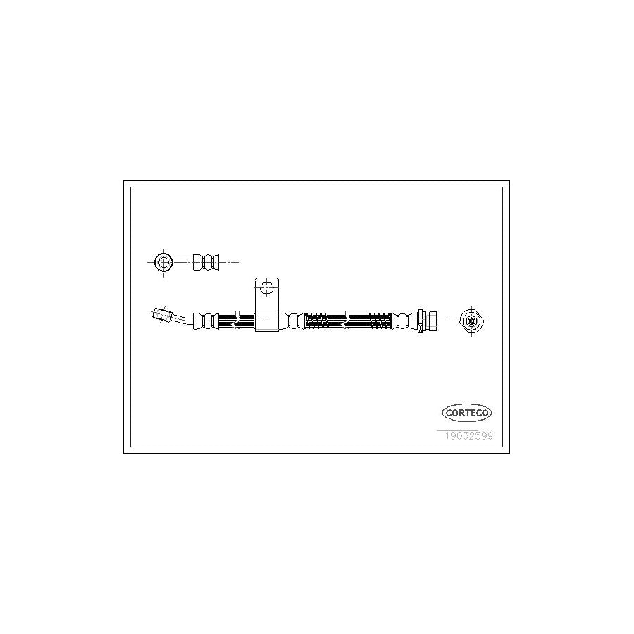 Corteco 19032599 Brake Hose for Hyundai Amica / Atoz (MX)
