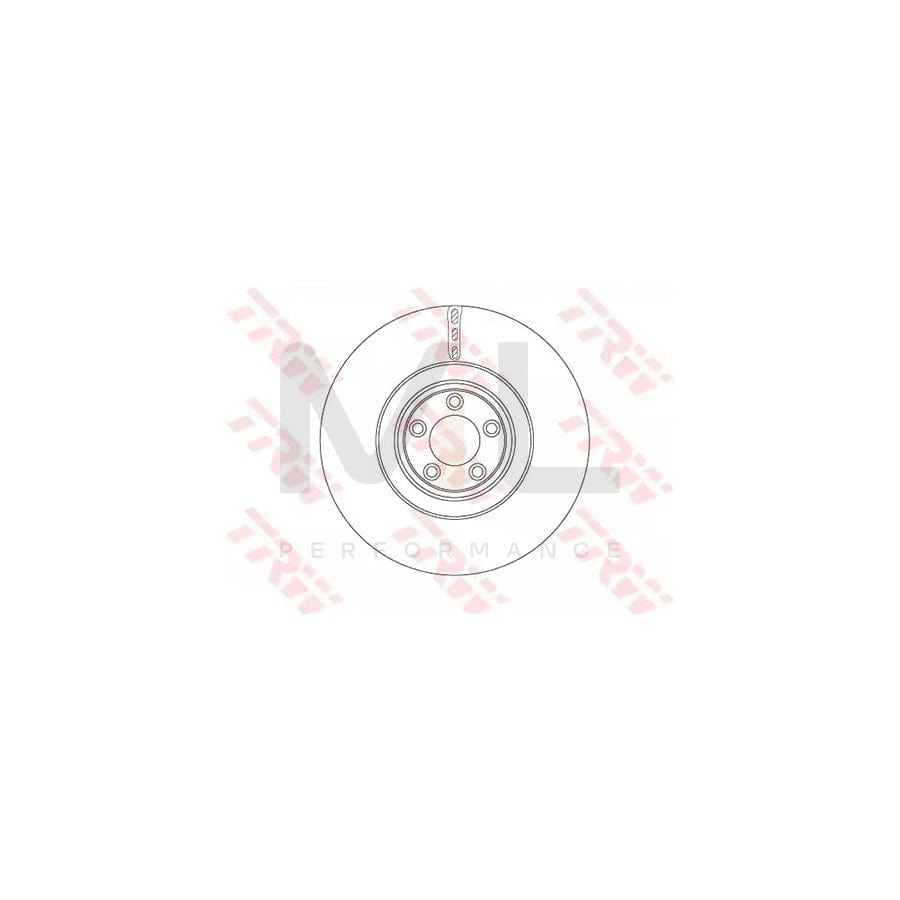 TRW DF6651S Brake Disc Vented, Painted  - 1 piece