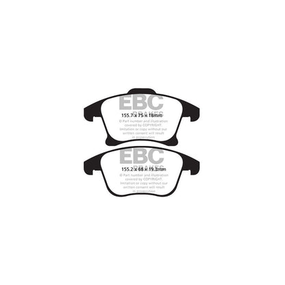 EBC DP42159R Ford Yellowstuff Front Brake Pads - ATE Caliper 2 | ML Performance UK Car Parts