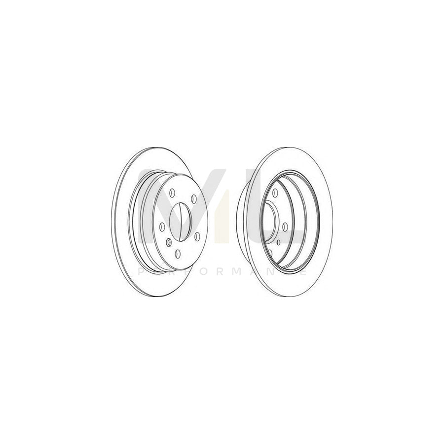 Ferodo DDF1258-1 Brake Disc Solid, With Bolts/Screws  - Pair