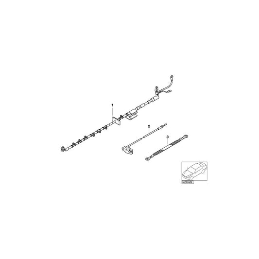 Genuine BMW 61126902417 E52 Battery Cable (Plus Pole) (Inc. Alpina V8 & Z8)
