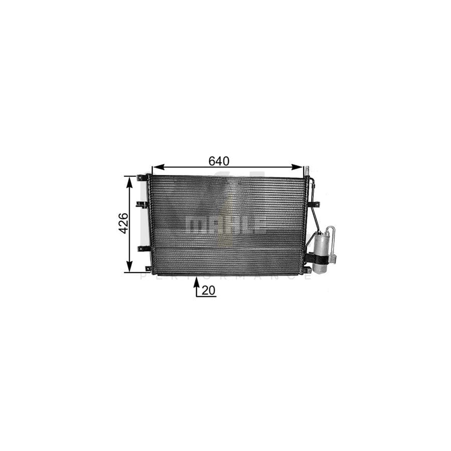 MAHLE ORIGINAL AC 227 000S Air conditioning condenser with dryer | ML Performance Car Parts