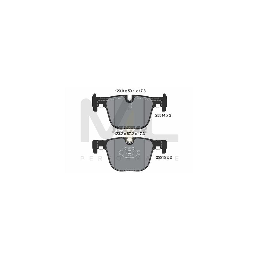 TEXTAR 2551401 Brake pad set prepared for wear indicator