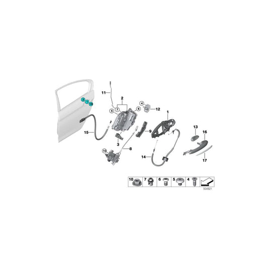 Genuine BMW 51227477706 G16 G11 G07 Door Lock, Rear Right SCA US (Inc. 750iX, M8 & 530iX)