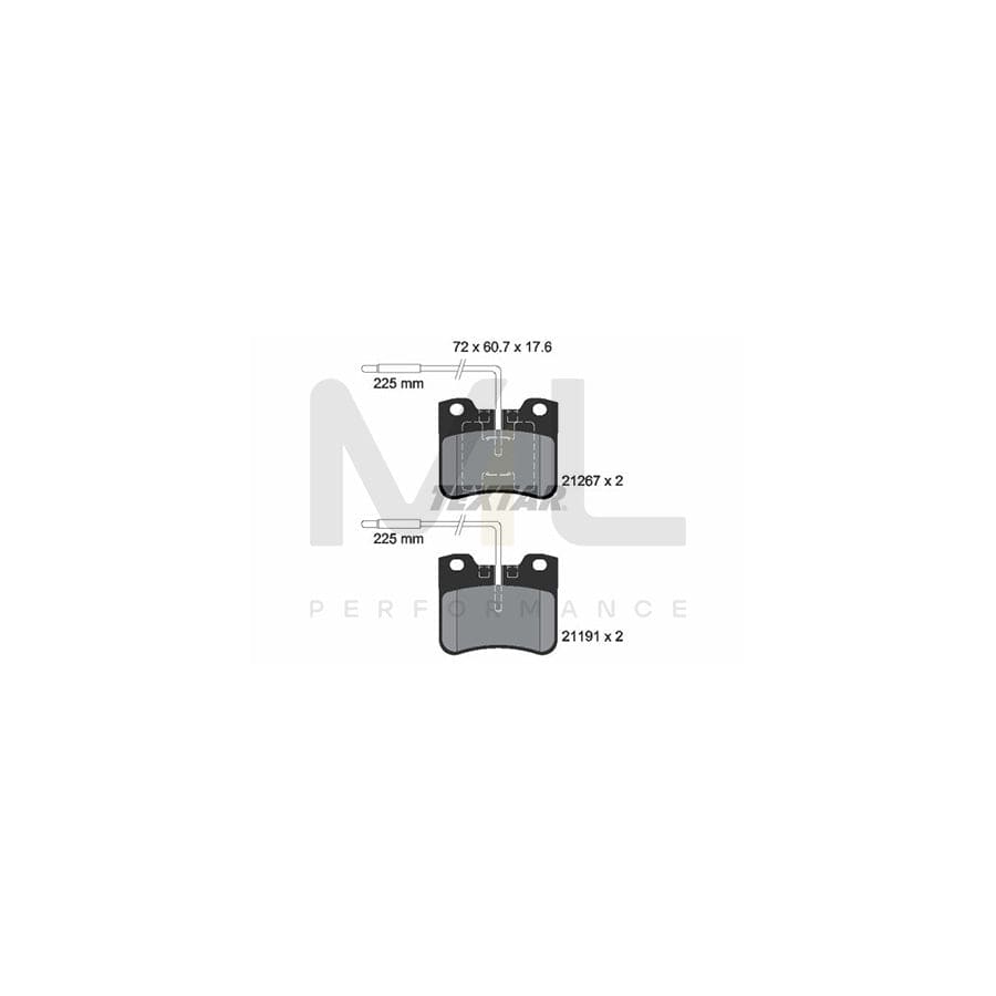TEXTAR 2126702 Brake pad set with integrated wear warning contact