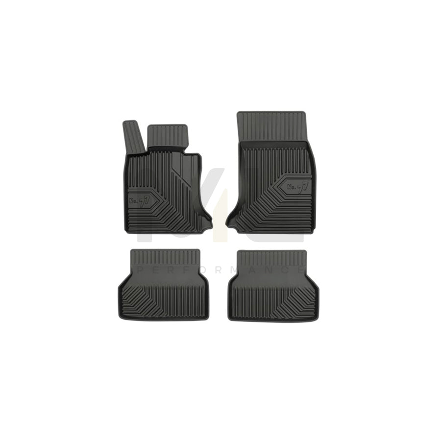FROGUM Tailored 77407800 Floor mat set for BMW 5 Series Elastomer, Front and Rear, Quantity: 4, Black, (LHD)