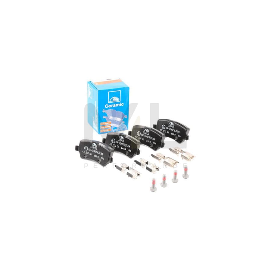 ATE Ceramic 13.0470-2722.2 Brake pad set excl. wear warning contact, not prepared for wear indicator, with brake caliper screws, with accessories