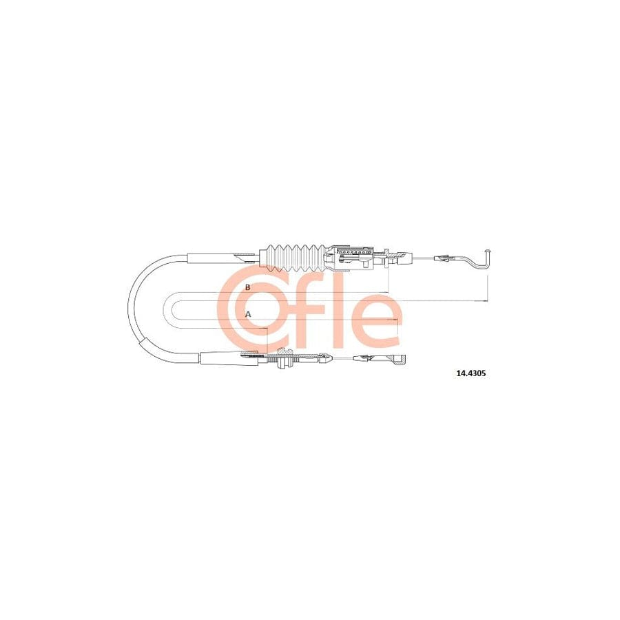 COFLE 14.4305 Throttle Cable for VW TRANSPORTER