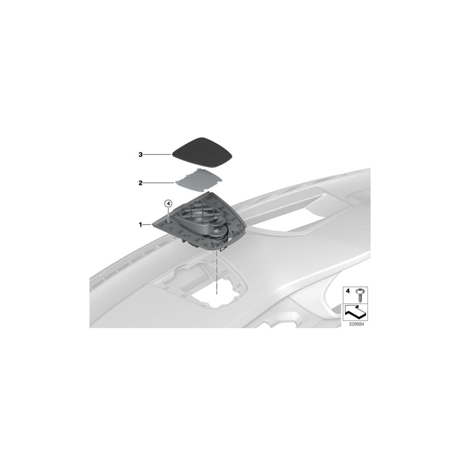 Genuine BMW 65139276512 F15 F16 Cover ATLAS GRAU (Inc. X6 30dX, X5 M & X5 35dX)