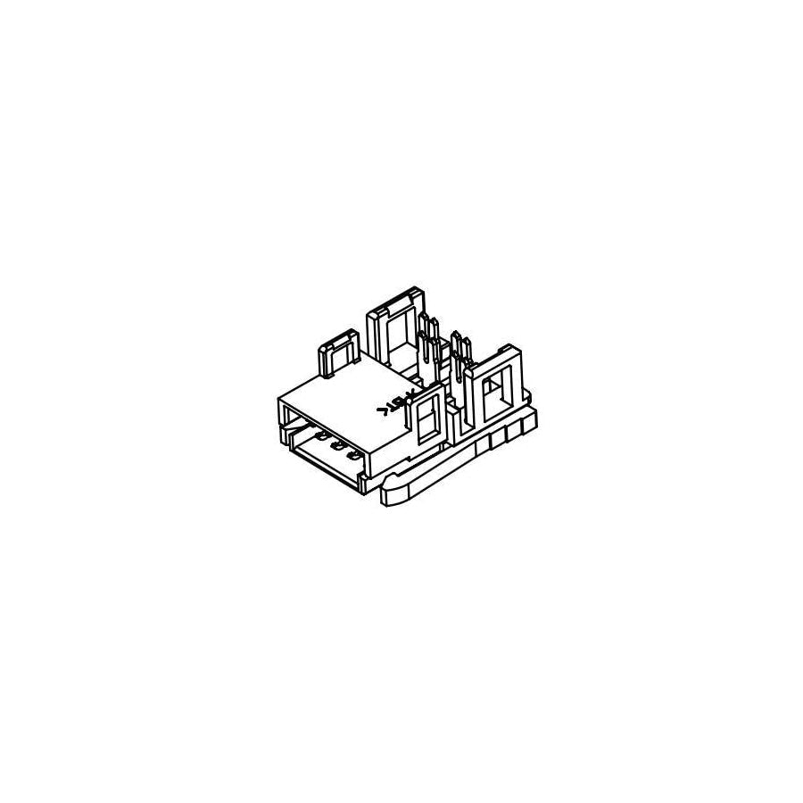 3M 38104-H022-K00FL Headers & Wire Housings 381 Series Link Connector, 4 positions, 18-22awg, Semi-transparent