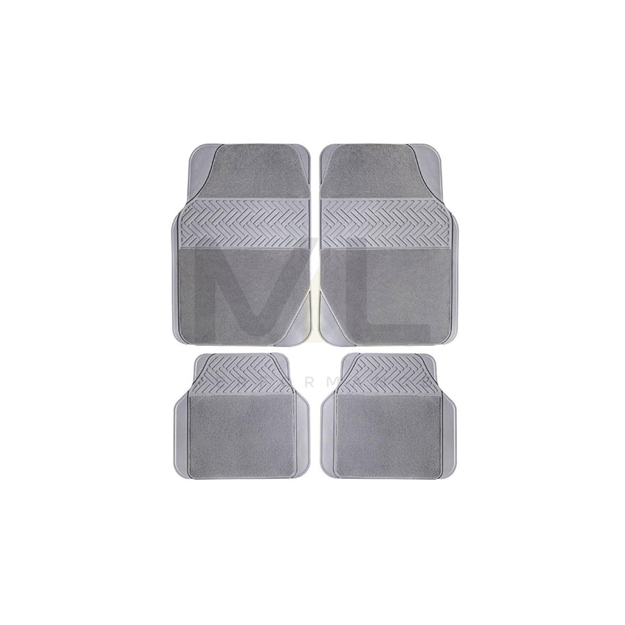 POLGUM Universal fit TS2008PC Floor mat set Rubber with textile reinforcement, Front and Rear, Quantity: 4, Black