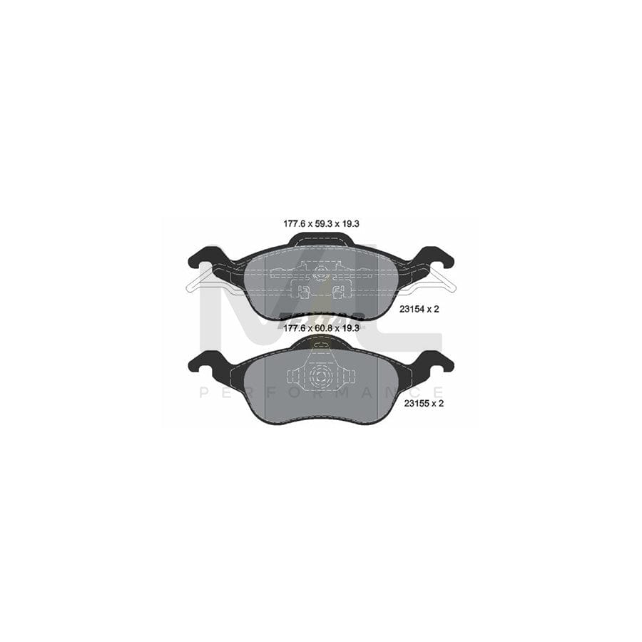 TEXTAR 2315402 Brake pad set for FORD FOCUS not prepared for wear indicator