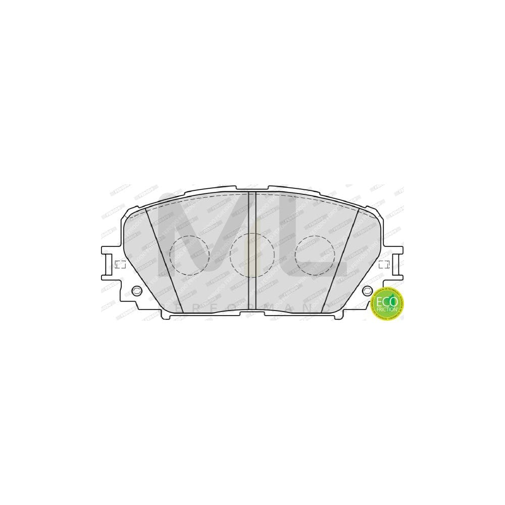 Ferodo Premier Eco Friction FDB4081 Brake Pad Set for Toyota Yaris Not Prepared for Wear Indicator, Without Accessories