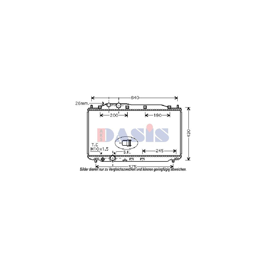 AKS Dasis 460350T Engine Radiator